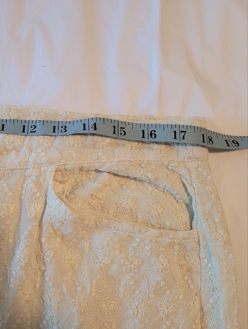 Sundance Cream Textured Trousers. with Braided Ties Size 14 - Picture 7 of 12